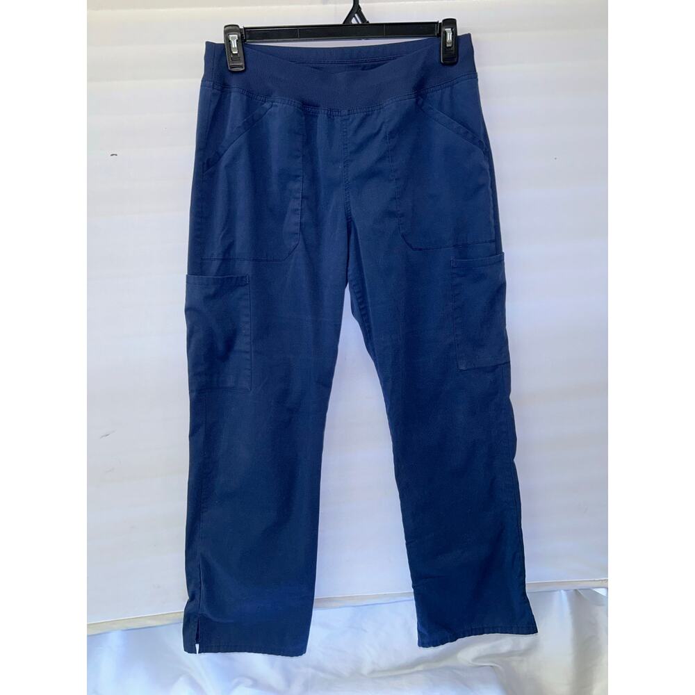 Cherokee Workwear WW170 Womens Navy Blue Scrub Pants Medium M Pull On Cargo